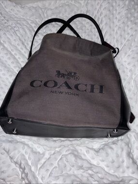 Coach Dalton Charcoal and Black Shoulder Bag (Willing to negotiate price)